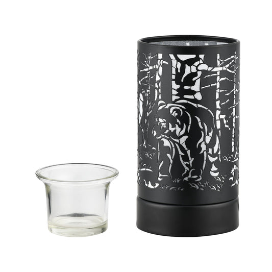 7" Touch lamp/Oil burner/Wax warmer-Black Bear Family by Peterson Housewares & Artwares